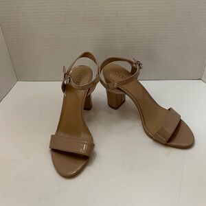 Abound Tan Ankle Strap Sandals With 3.5” Block Heel SZ 6.5